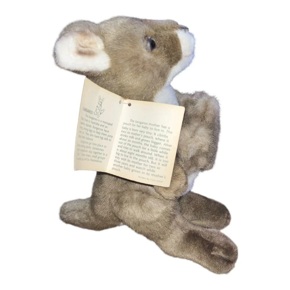 Vintage 1994 K&M International Kangaroo with Joey Plush Stuffed Animal NWT 10